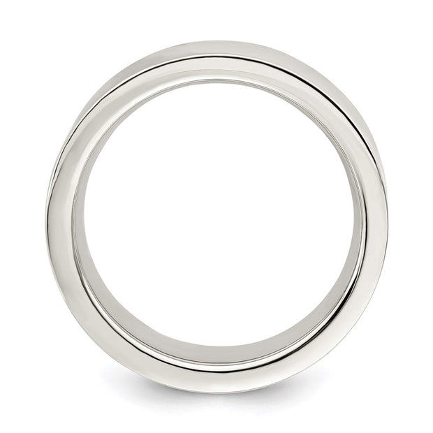 Sterling Silver 7mm Comfort Fit Flat Band