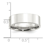 Sterling Silver 7mm Comfort Fit Flat Band