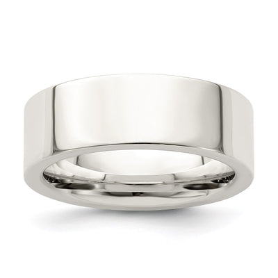 Sterling Silver 7mm Comfort Fit Flat Band