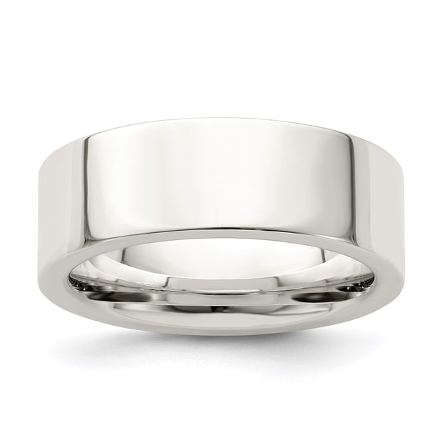 Sterling Silver 7mm Comfort Fit Flat Band