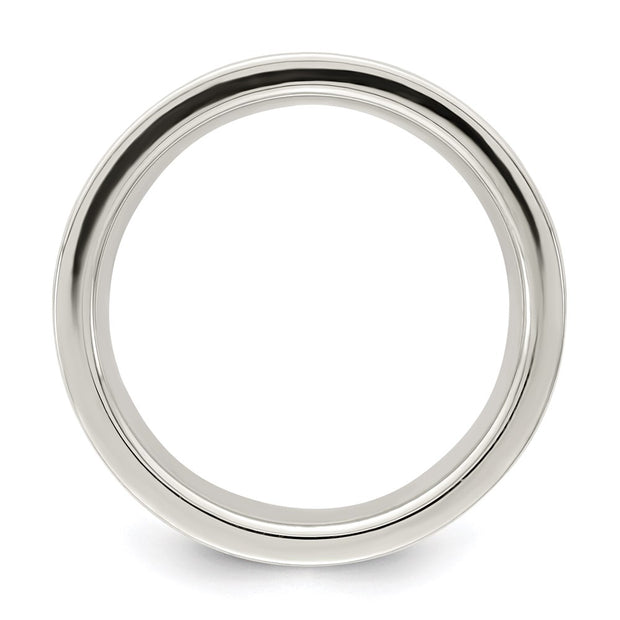 Sterling Silver 8mm Comfort Fit Flat Band