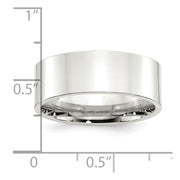 Sterling Silver 8mm Comfort Fit Flat Band