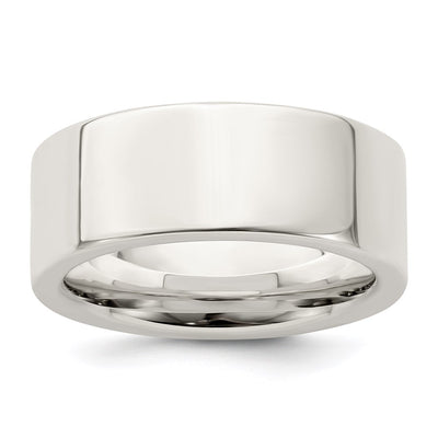 Sterling Silver 8mm Comfort Fit Flat Band