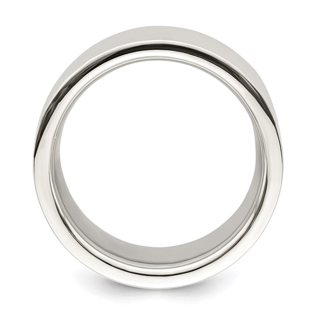 Sterling Silver 12mm Comfort Fit Flat Band
