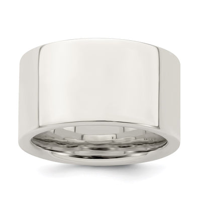 Sterling Silver 12mm Comfort Fit Flat Band