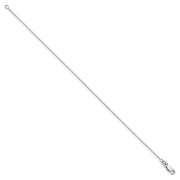 Sterling Silver 1mm Cable Chain Anklet