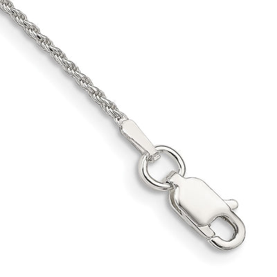 Sterling Silver 1.2mm Diamond-cut Rope Chain