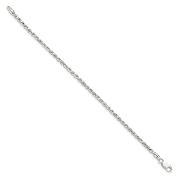 Sterling Silver 2.75mm Diamond-cut Rope Chain