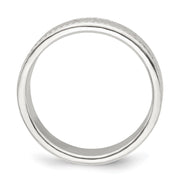 Sterling Silver 5mm Flat with Rope Edge Band