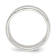 Sterling Silver 6mm Flat with Rope Edge Band