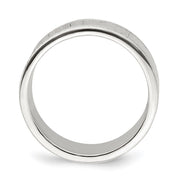 Sterling Silver 7mm Flat with Rope Edge Band
