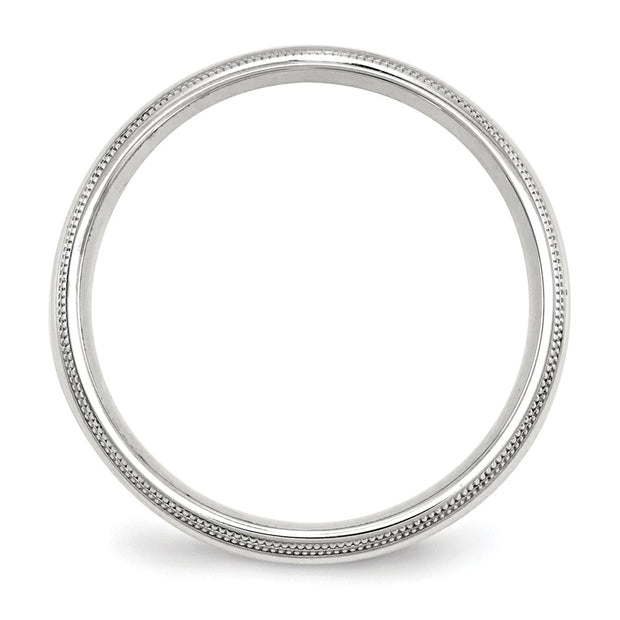Sterling Silver 5mm Comfort Fit Double Milgrain Band