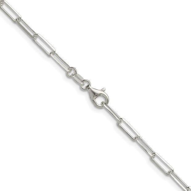 Sterling Silver 3.1mm D/C Paperclip Chain