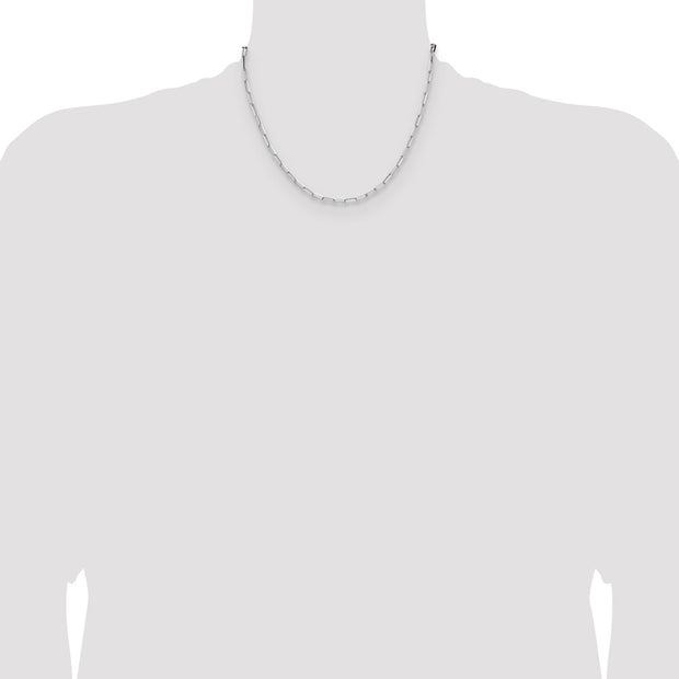 Sterling Silver 3.1mm D/C Paperclip Chain