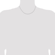 Sterling Silver 1.3mm Solid Rope Chain