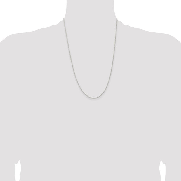 Sterling Silver 1.3mm Solid Rope Chain