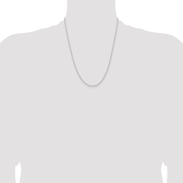 Sterling Silver 1.5mm Solid Rope Chain