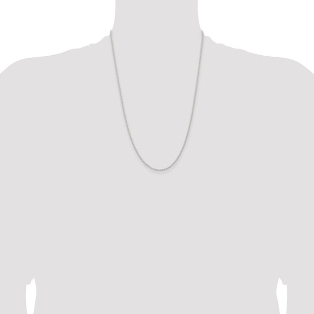 Sterling Silver 1.5mm Solid Rope Chain