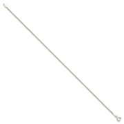 Sterling Silver 1.5mm Solid Rope Chain Anklet