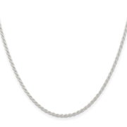 Sterling Silver 1.8mm Solid Rope Chain