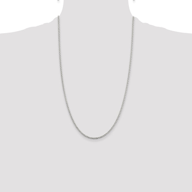Sterling Silver 2.3mm Solid Rope Chain
