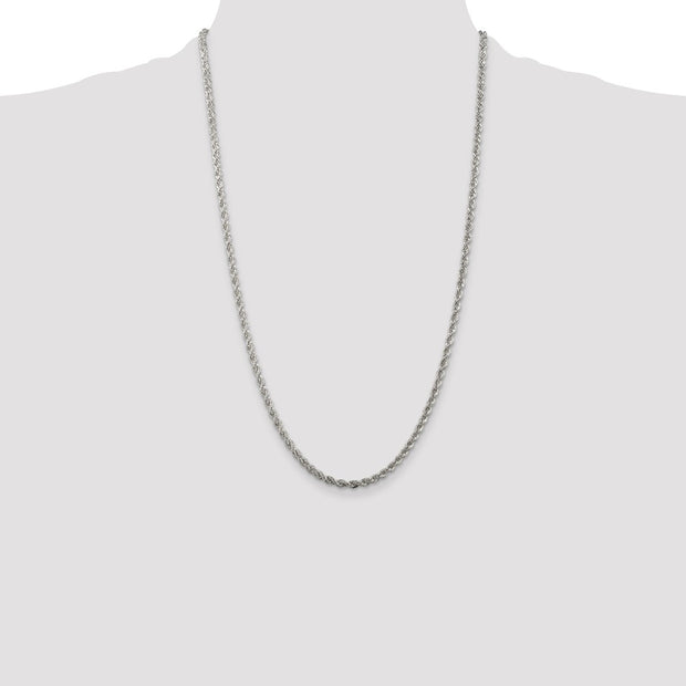 Sterling Silver 3mm Solid Rope Chain