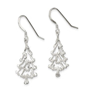 Sterling Silver Christmas Tree Earrings