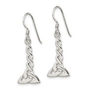 Sterling Silver Twisted Knot Dangle Earrings
