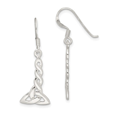 Sterling Silver Twisted Knot Dangle Earrings