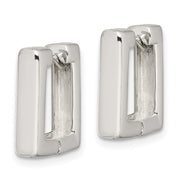 Sterling Silver Square Hinged Hoop Earrings