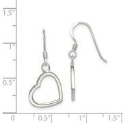 Sterling Silver Heart Dangle Earrings