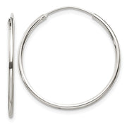 Sterling Silver 1.3mm Hoop Earrings