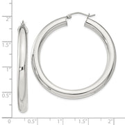 Sterling Silver 5mm Round Hoop Earrings