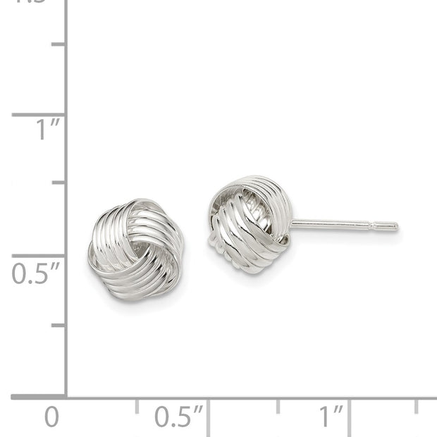 Sterling Silver Love Knot Earrings