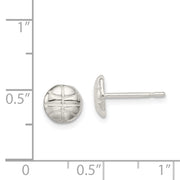 Sterling Silver Basketball Mini Earrings
