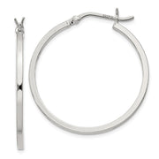 Sterling Silver 1.5x30mm Hoop Earrings