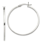 Sterling Silver 1.5x35mm Hoop Earrings
