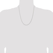 Sterling Silver 2.3mm Beveled Curb Chain