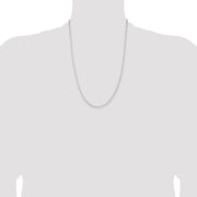 Sterling Silver 2.3mm Beveled Curb Chain