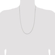 Sterling Silver 2.3mm Beveled Curb Chain