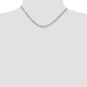 Sterling Silver 3.2mm Beveled Curb Chain