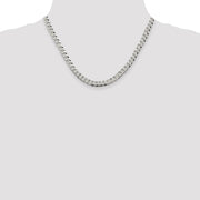 Sterling Silver 6mm Beveled Curb Chain