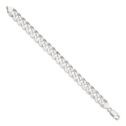 Sterling Silver 10.6mm Beveled Curb Chain