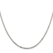 Sterling Silver 2mm Flat Link Cable Chain