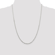 Sterling Silver 2mm Flat Link Cable Chain
