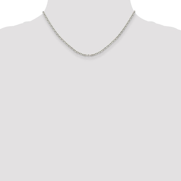 Sterling Silver 2.75mm Flat Link Cable Chain