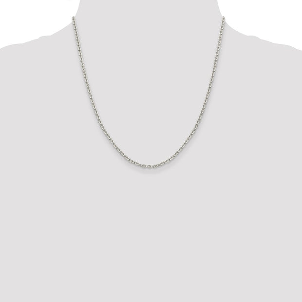 Sterling Silver 2.75mm Flat Link Cable Chain