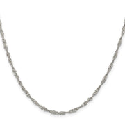 Sterling Silver 2.25mm Singapore Chain