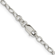 Sterling Silver 3.4mm Oval Cable Chain