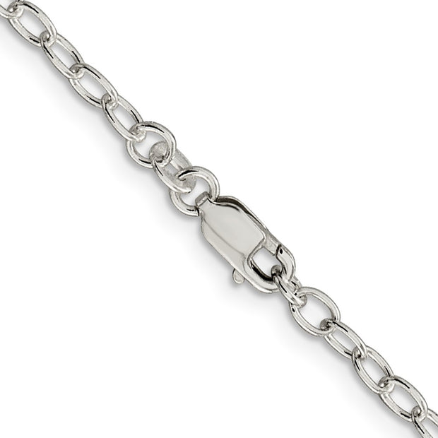 Sterling Silver 3.4mm Oval Cable Chain
